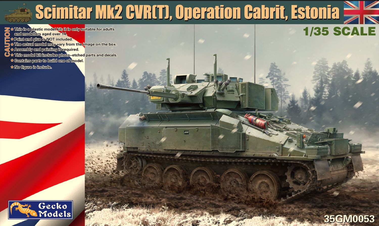 Military Gecko Models 1/35 British Army Scimitar Mk2 CVR(T),Operation Cabrit, Estonia