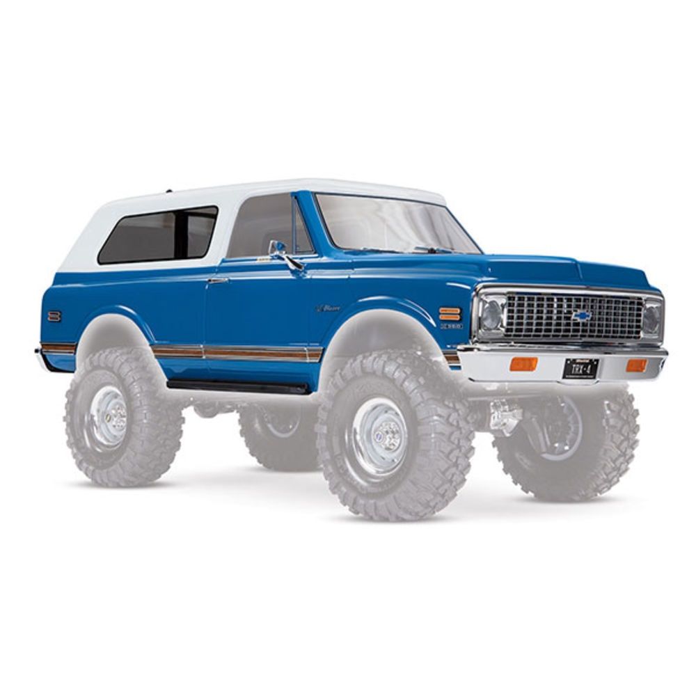 Body, Chevrolet Blazer (1972), complete (blue) (includes grille, side mirrors, door handles, windshield wipers, front &amp; rear bumpers, decals)