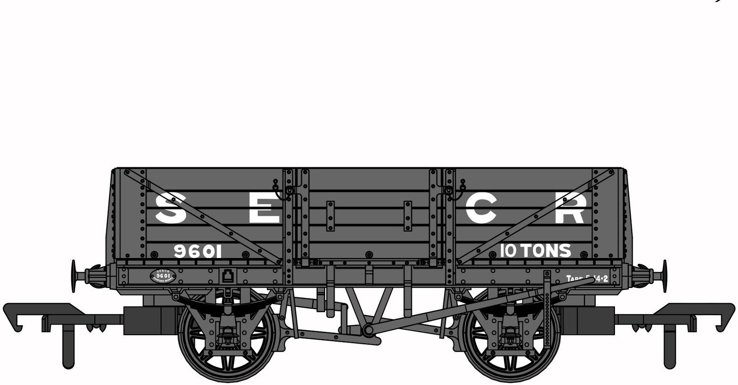 D1347 5 Plank Wagon - SECR No.9601