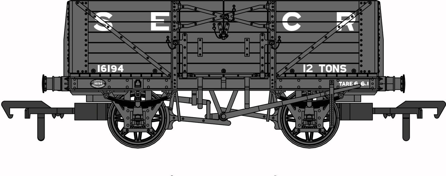 D1355 7 Plank Wagon - SECR No.16194