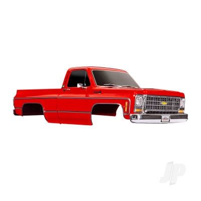 Body, Chevrolet K10 Truck (1979), complete, red (painted) (includes grille, side mirrors, door handles, windshield wipers, &amp; clipless mounting) (requires #9288 inner fenders)