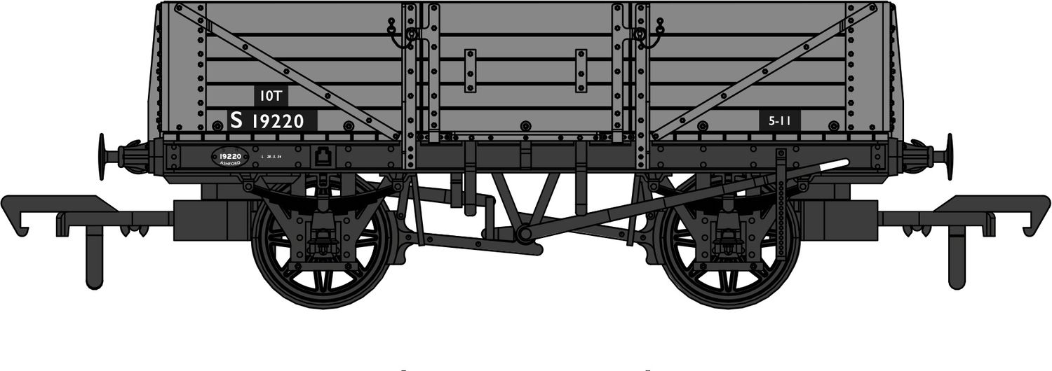 D1347 5 Plank Wagon - BR No.S19220