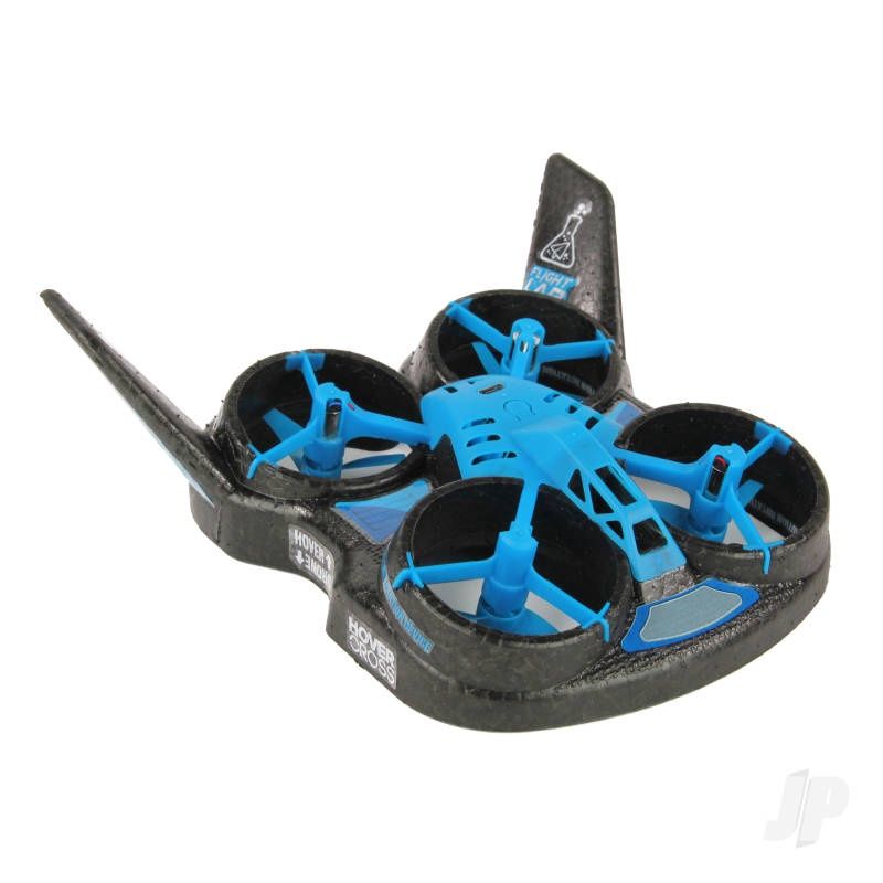 HoverCross 2-in-1 Ready-to-Fly Quadcopter and Hovercraft, Blue