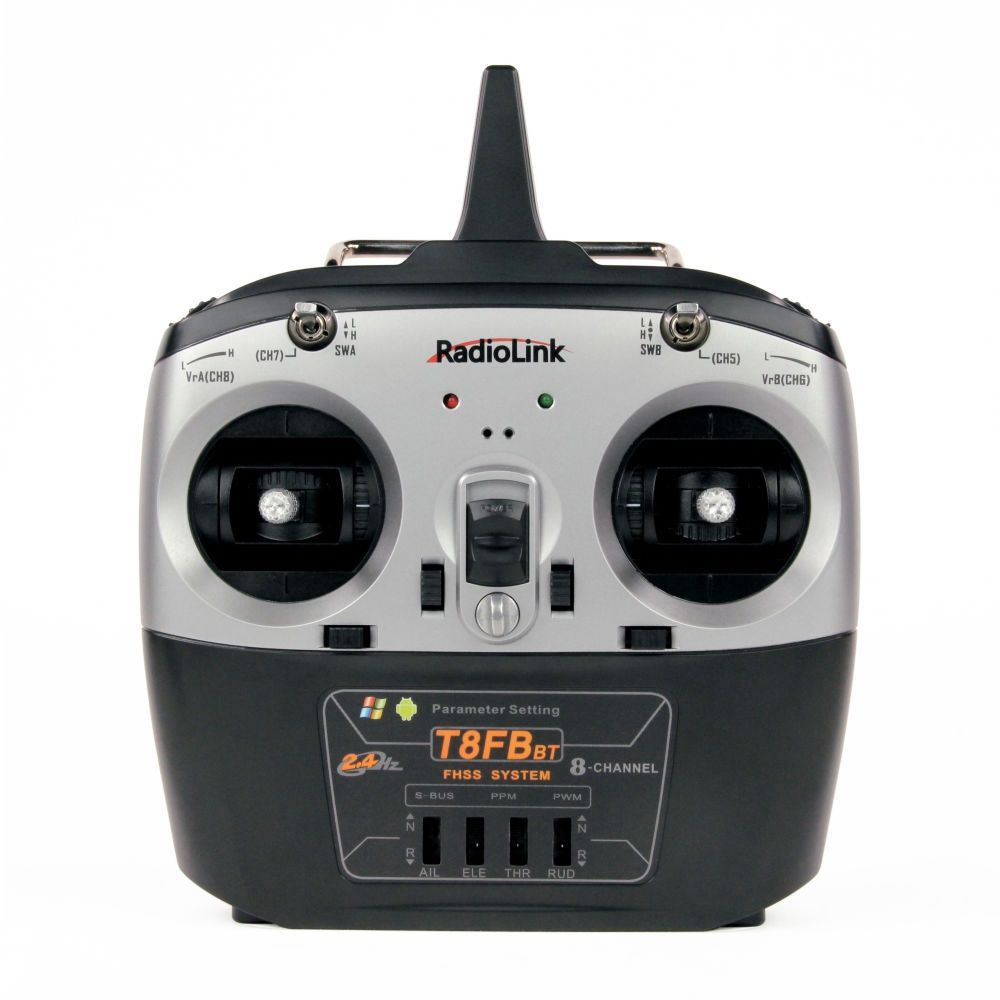 T8FB-BT 2.4GHz 8-Channel Transmitter with Bluetooth and 2x R8EF Receivers (Mode 2)