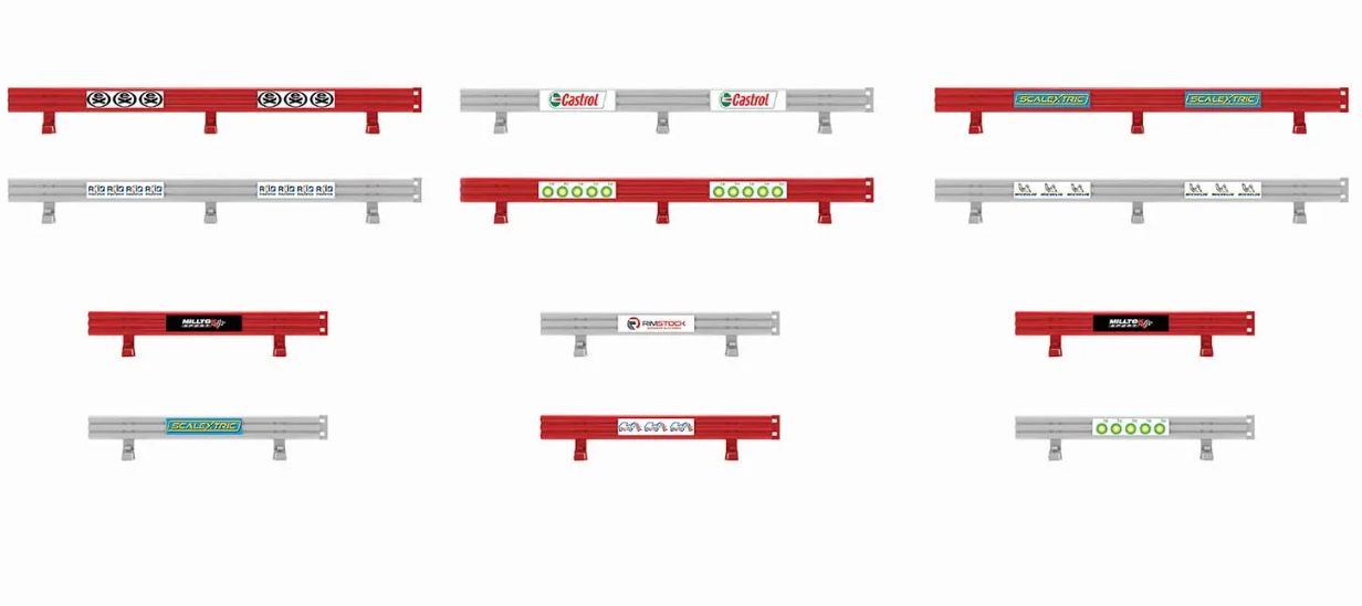 Scalextric Crash Barriers With Stickers