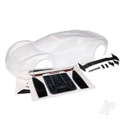 Body, XO-1 (clear, requires painting) / wing / wing uprights (2 pcs) / washers (2 pcs) / decals