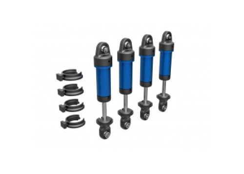 Fully Assembled Blue Anodized GTM Shocks Set (4) W/O Springs TRX-4M