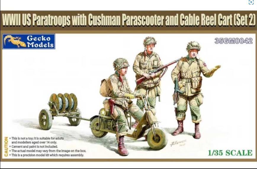Military Gecko Models 1/35 US Paratroops with M53 Scooter Cushman