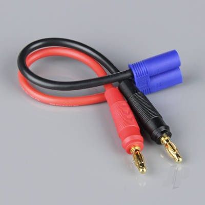 Charge Lead, 4mm Bullet to EC5 Male, 12AWG, 150mm (ESC End)