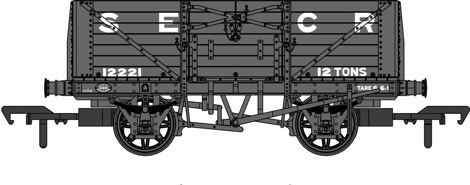 D1355 7 Plank Wagon - SECR No.12221