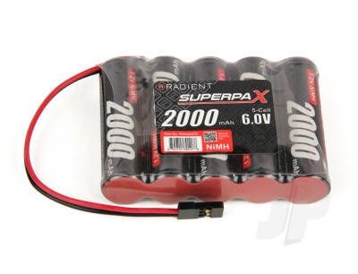 NiMH 6.0V 2000mAh AA SBS-Flat, Rx-JR