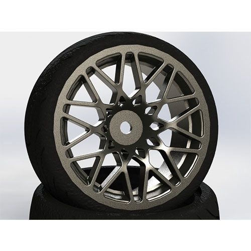 Street Tread Tyres on Gunmetal Star Spoke Wheels (Pack of 4)