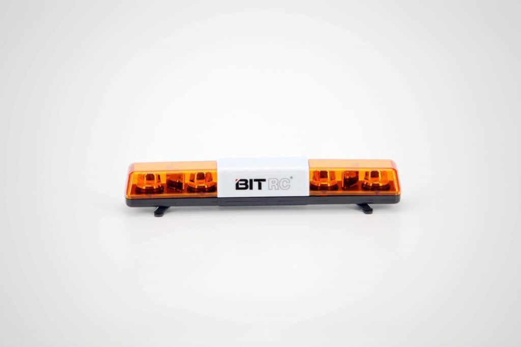 BJL-121-D-O Wide orange roof bar with 4 rotating LEDs