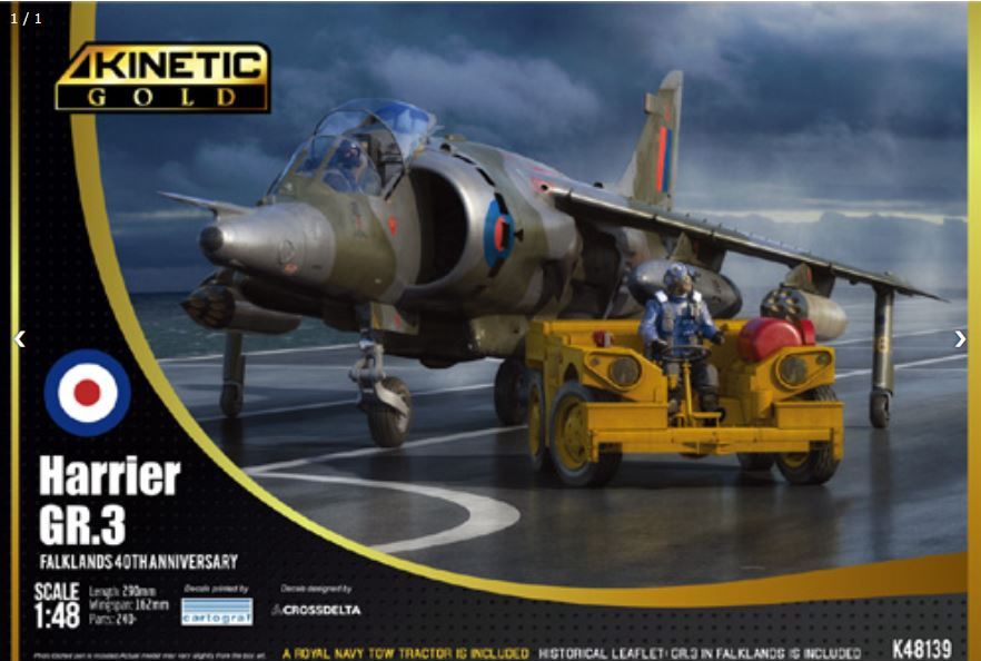 Aircraft Kinetic Models 1/48 RAF Harrier GR3 Falklands 40th anniversary