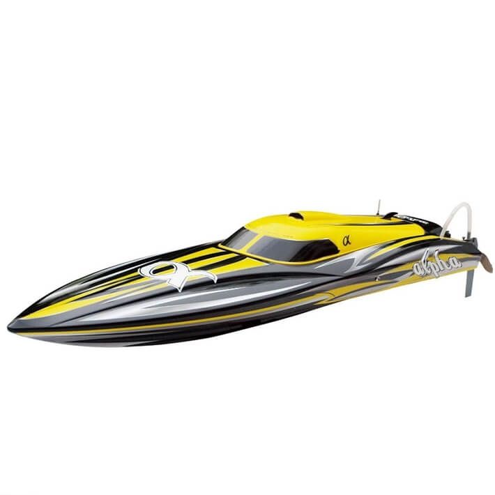 JOYSWAY ALPHA BRUSHLESS YELLOW ARTR RACING BOAT w/oBATT/CHRGR