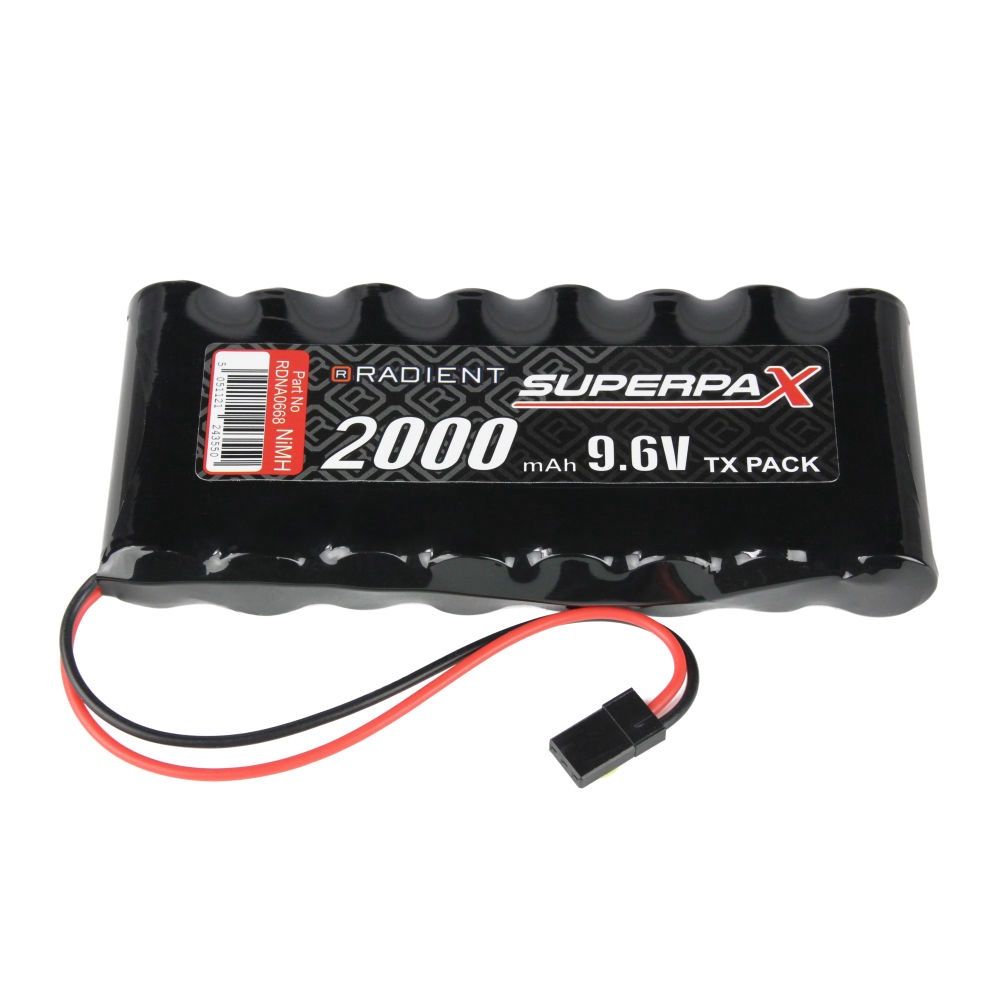 9.6V 2000mAh AA Flat Transmitter Battery