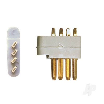 4-Pin servo plug 5pcs (MPX).