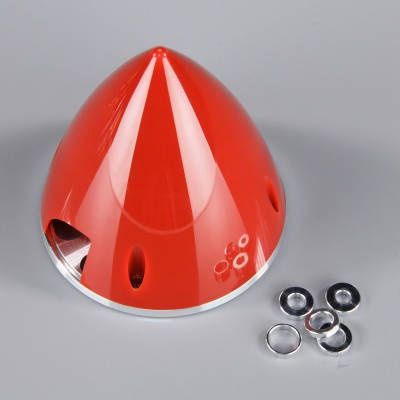 82mm Red Spinner (with Aluminium Back Plate)