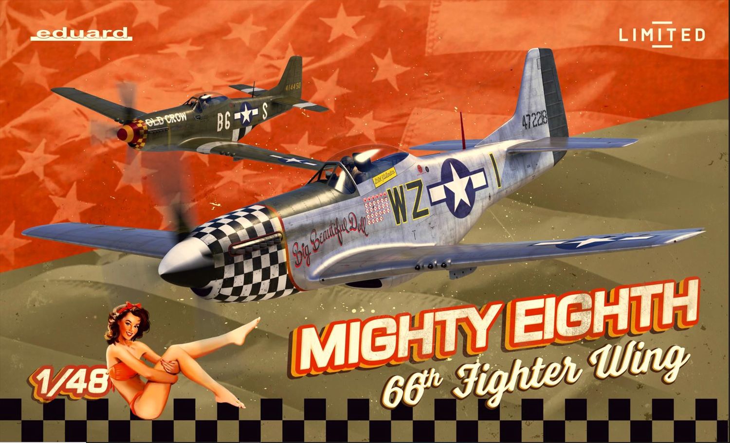 Aircraft Eduard 1/48 NA P-51D Mustang Mighty Eighth 66th Fighter Wing