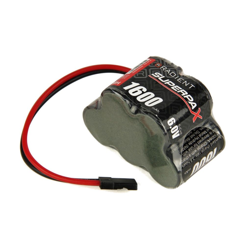 Superpax Battery, 2/3A 6V 5-Cell 1600mAh NiMH, 3-2 Hump, Rx-JR