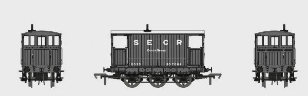 SECR 6 Wheel Brake Van – No.2033 – SECR Grey