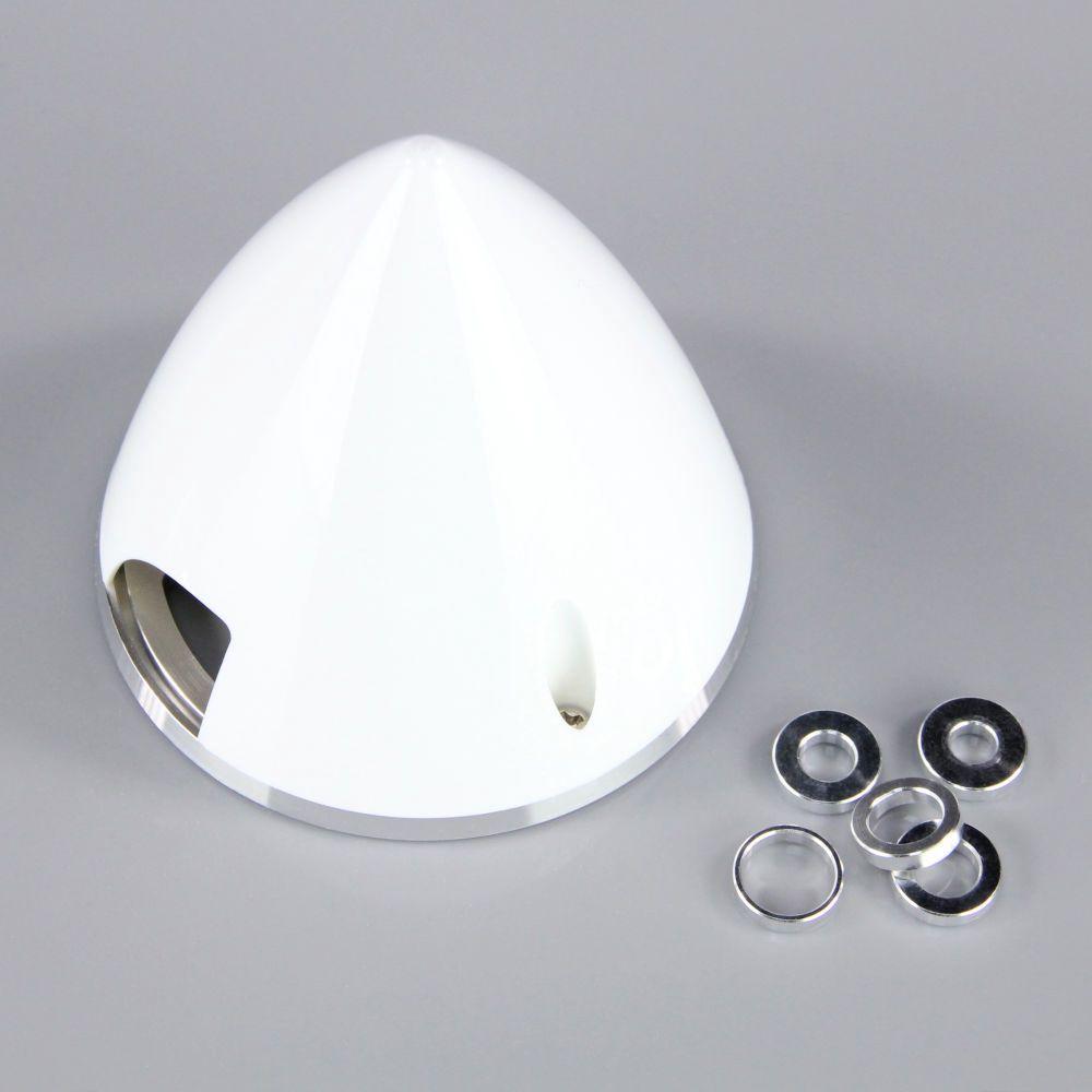 38mm White Spinner (with Aluminium Back Plate)