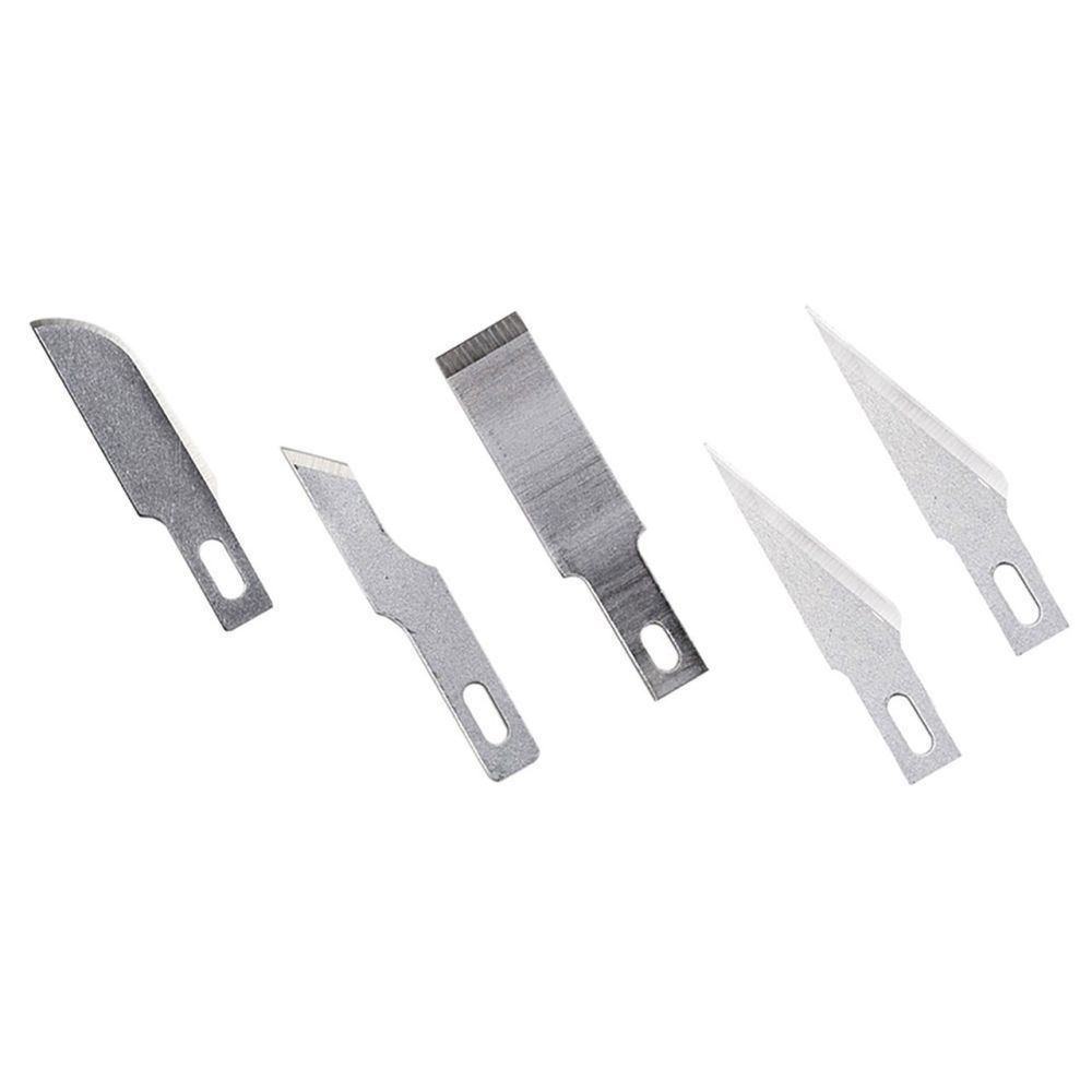 Assorted Light Duty Blades (#10, #16, #17, 2x #11),Shank 0.25" (0.58 cm) (5 pcs) (Carded)