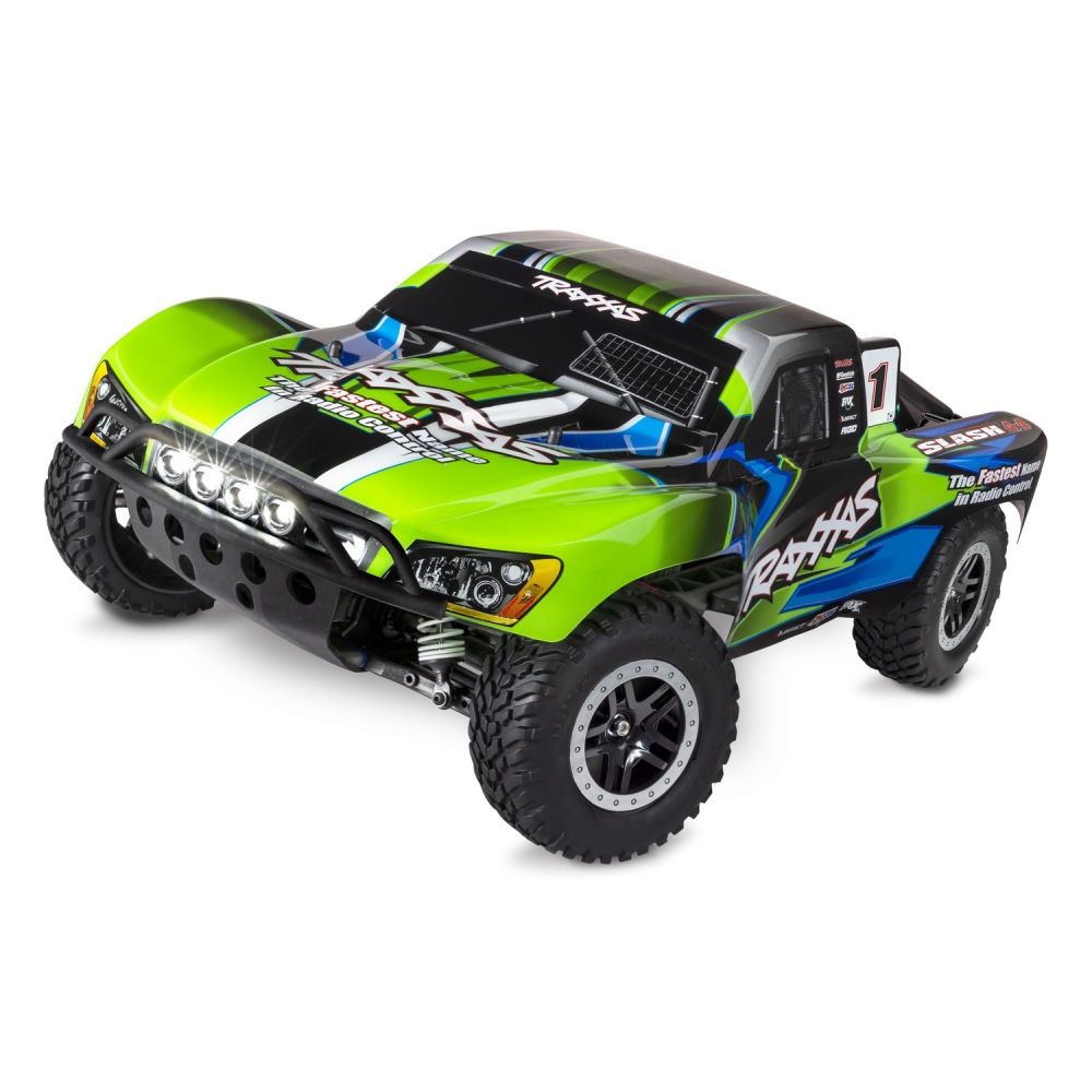 Green Slash 4X4 1:10 4WD RTR Electric Short Course Truck (+ TQ 2-ch, XL-5, Titan 550, 7-Cell NiMH, DC charger, LED lights)