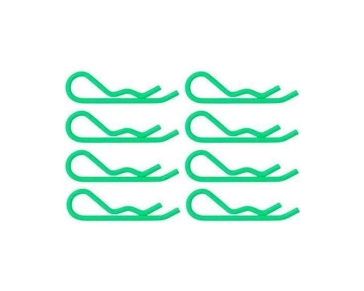 Fluorescent green body clips
