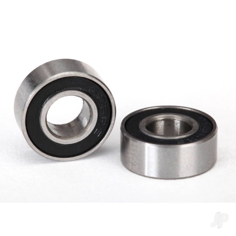 Ball Bearing, Black Rubber Sealed, 6x13x5mm (Pair)
