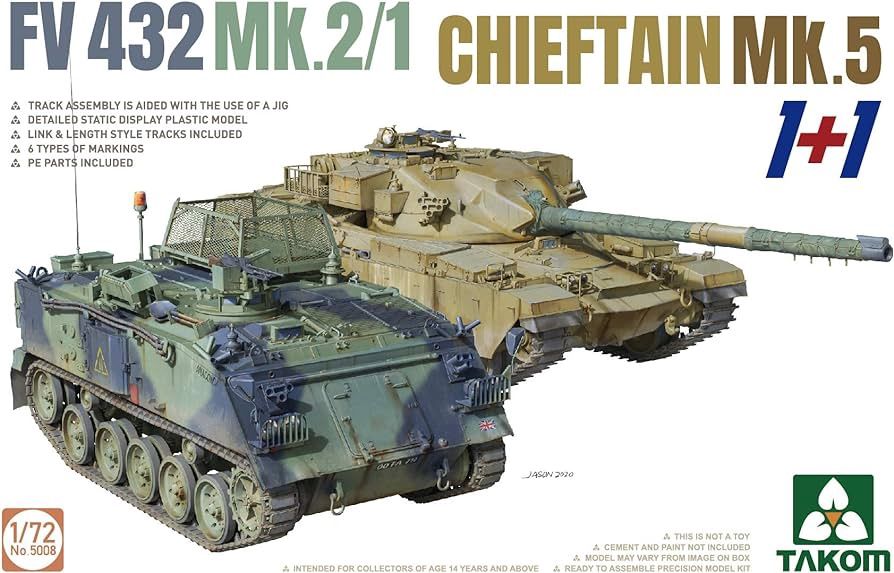 Military Takom 1/72 FV432 Mk.2/1 and Chieftain Mk.5