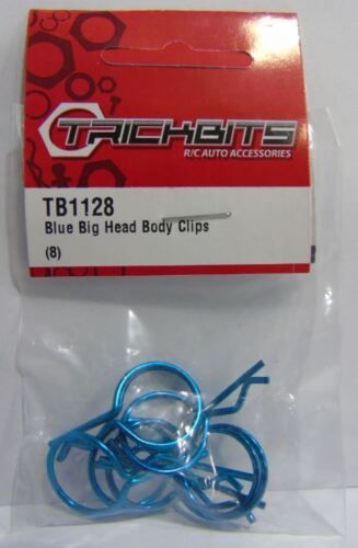 Large light metallic blue body clips