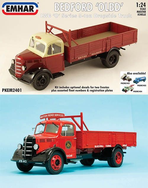 Cars, Bikes and Trucks Emhar 1/24 Bedford OLDB LWB O Series 5 Ton Dropside Truck