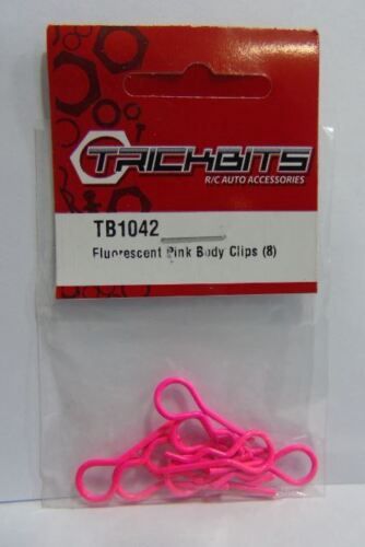 Small fluorescent pink body clips