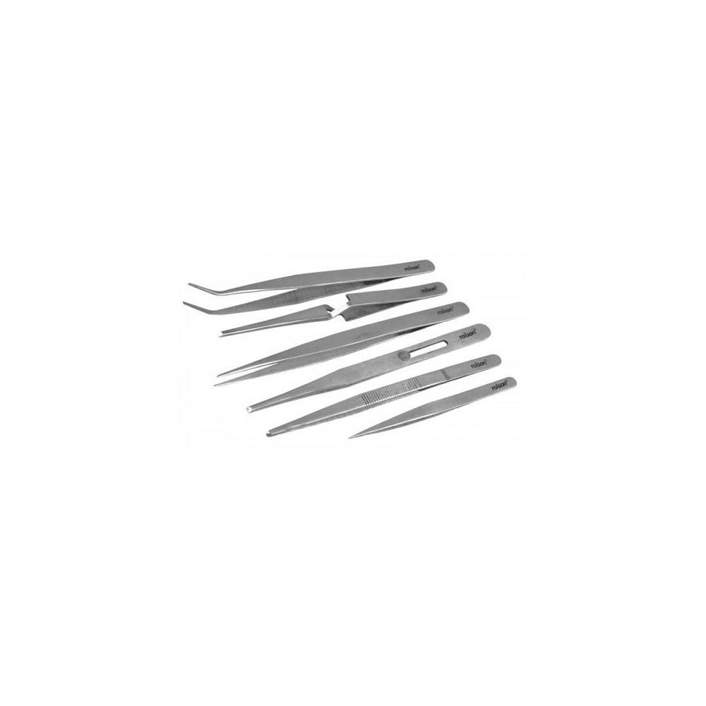 6 Piece Stainless Steel Tweezers
