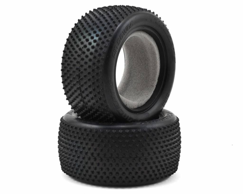 Pin Down - 1/10th off road buggy rear pin tyres with inserts (Pink compound - Med/Soft)