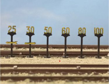 Speed Restriction Signs (6 Types, 2 Each)