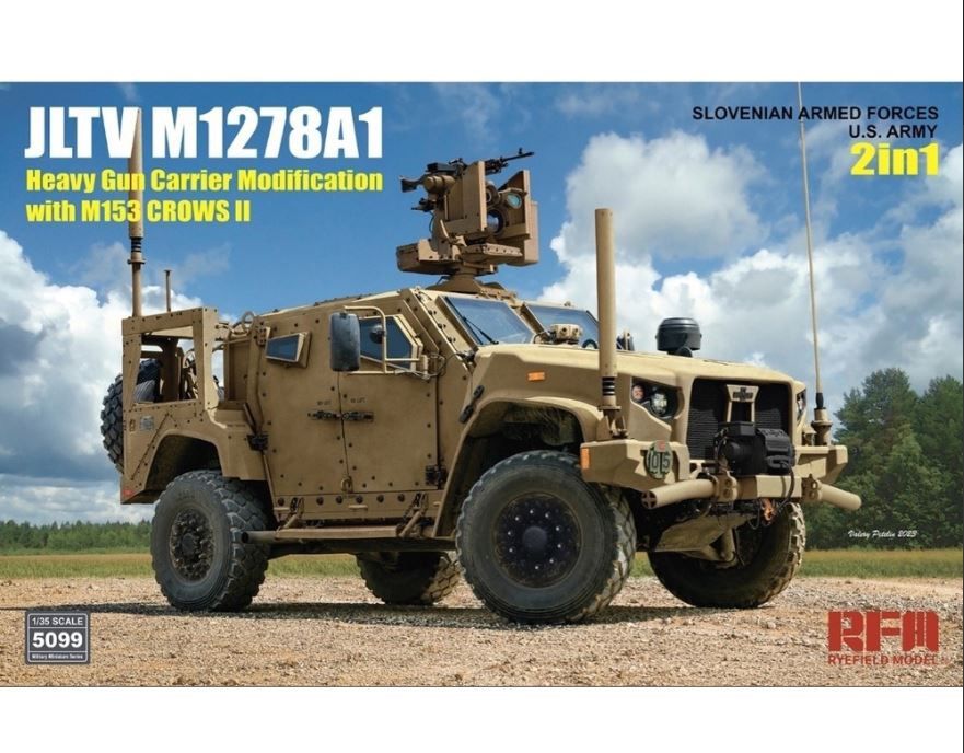 Military Ryefield 1/35 JLTV M1278A1 Heavy Gun Carrier Modification With M153 CROWS II