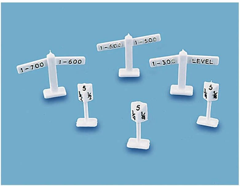 Level Signs and Mile Posts