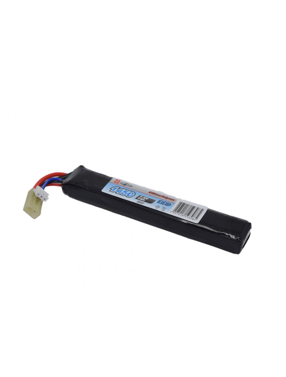 Airsoft 7.4V 1450mAh 20C LiPo Battery (Mini Tamiya)