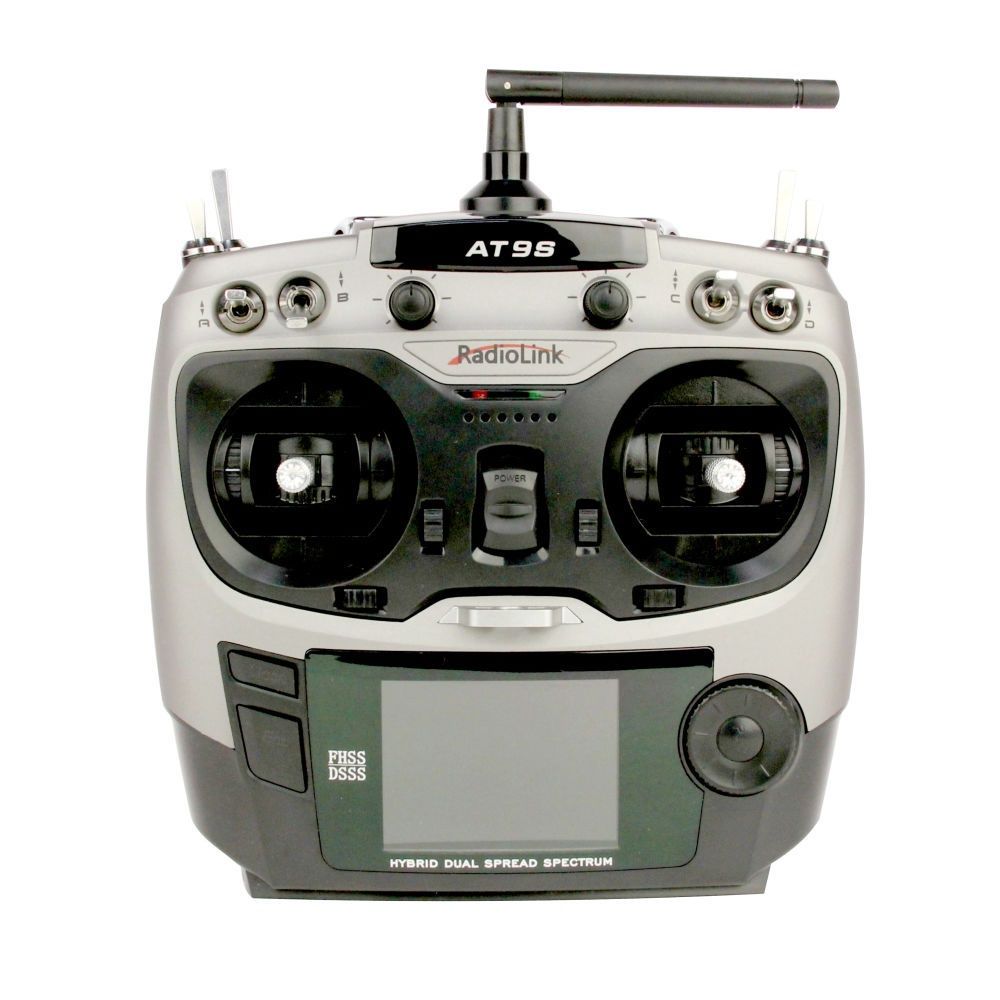 AT9S 2.4GHz 10-Channel Transmitter with Receiver (Silver)
