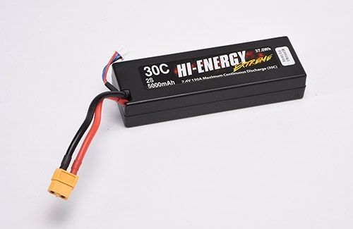 Hi-Energy 2S 5000mAh 30C Hardcase XT-60