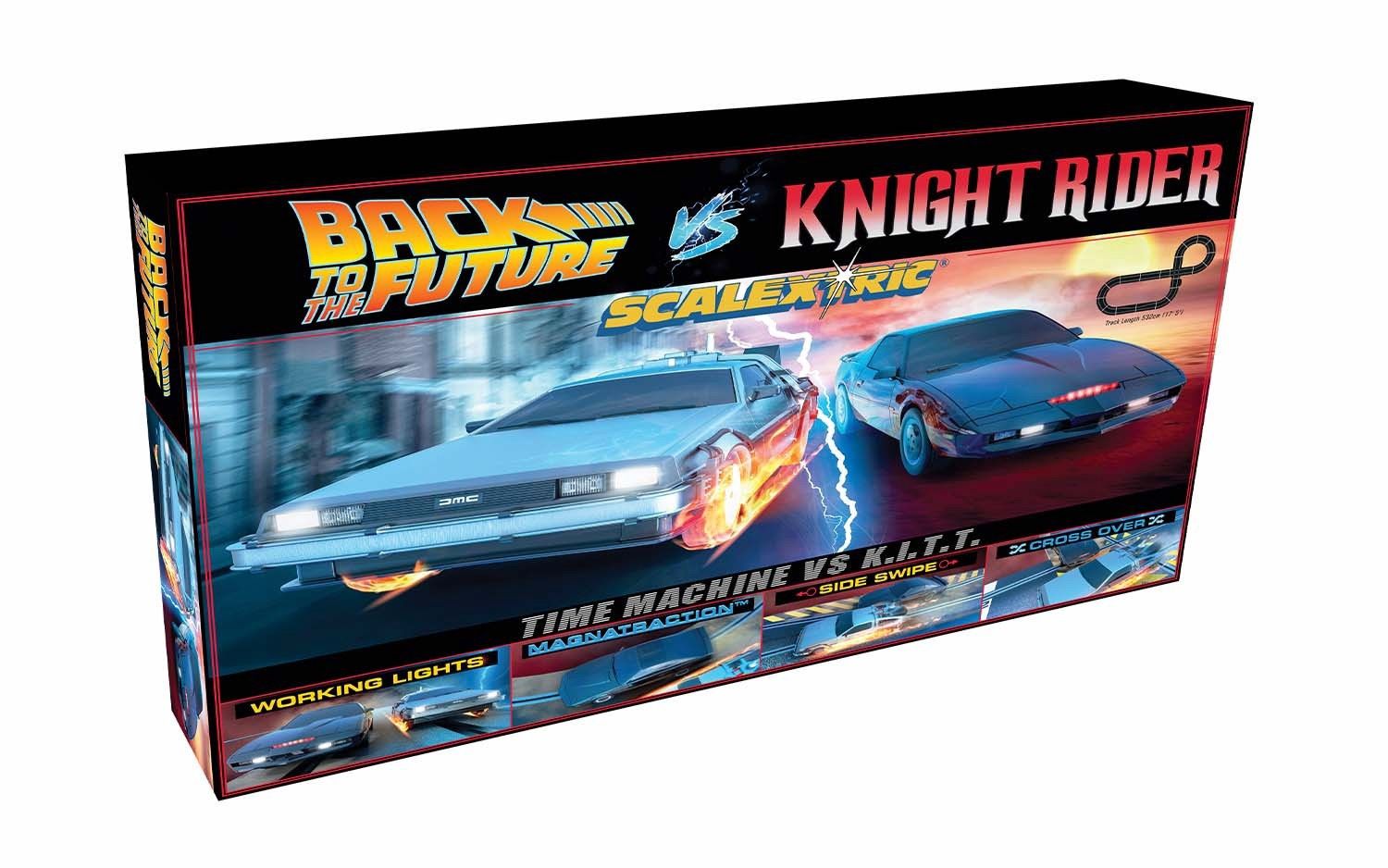 Scalextric 1980s TV - Back to the Future vs Knight Rider Rac