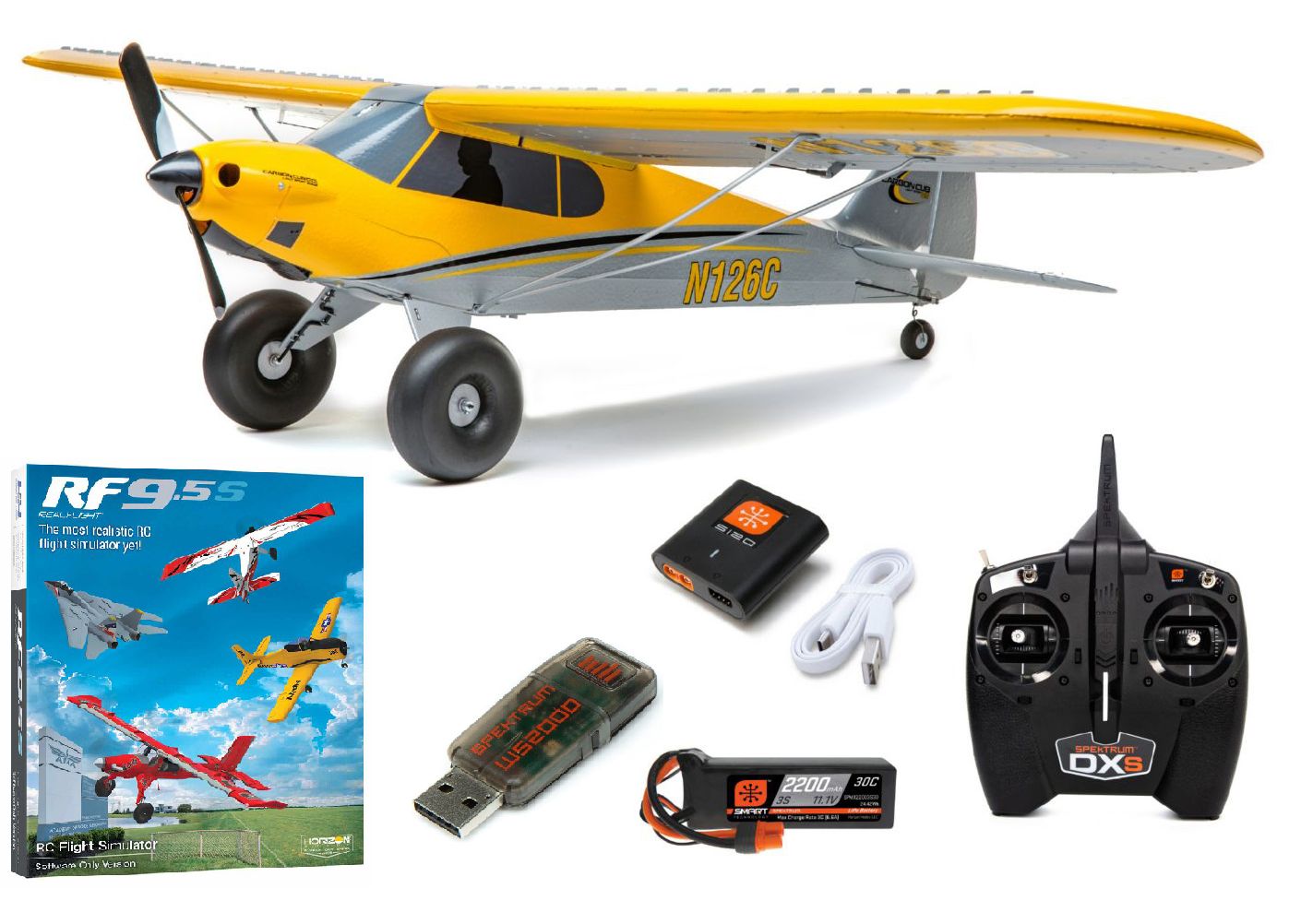 Carbon Cub S2 1.3m RTF Combo INC Realflight Simulator