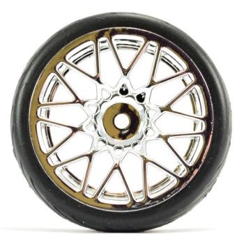 Street Tread Tyres on Chrome Star Spoke Wheels (Pack of 4)
