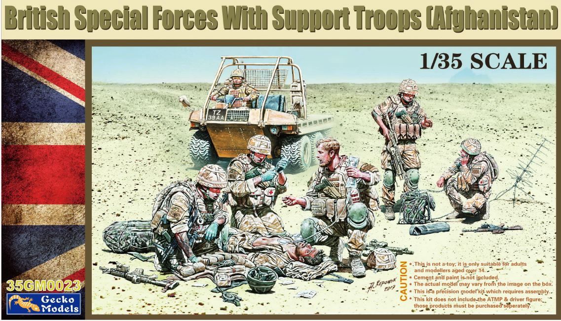 Military Gecko Models 1/35 British Special Forces with Support Troops (Afghanistan)