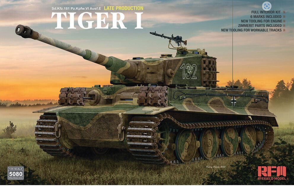Military Ryefield 1/35 Tiger I Late Production with Full interior &amp; Zimmerit