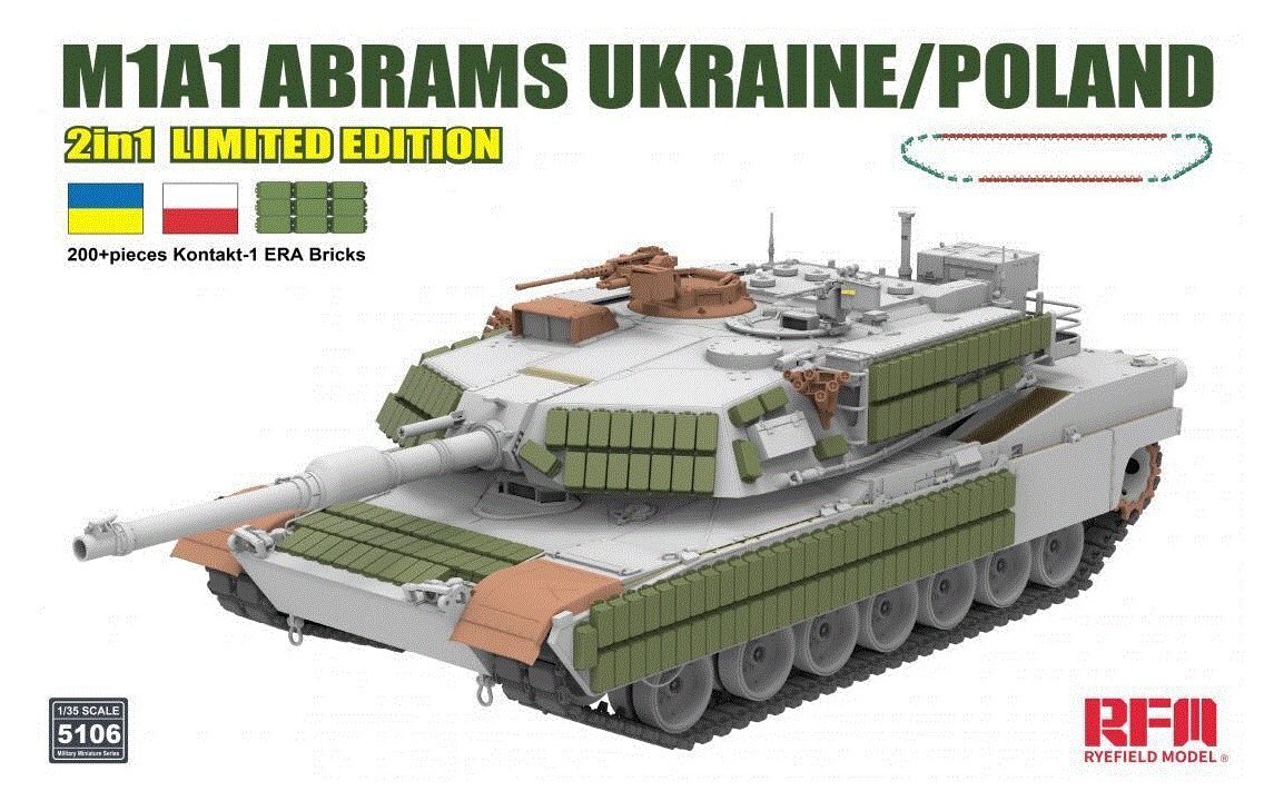 Military Ryefield 1/35 M1A1 Abrams Ukraine / Poland 2in1
