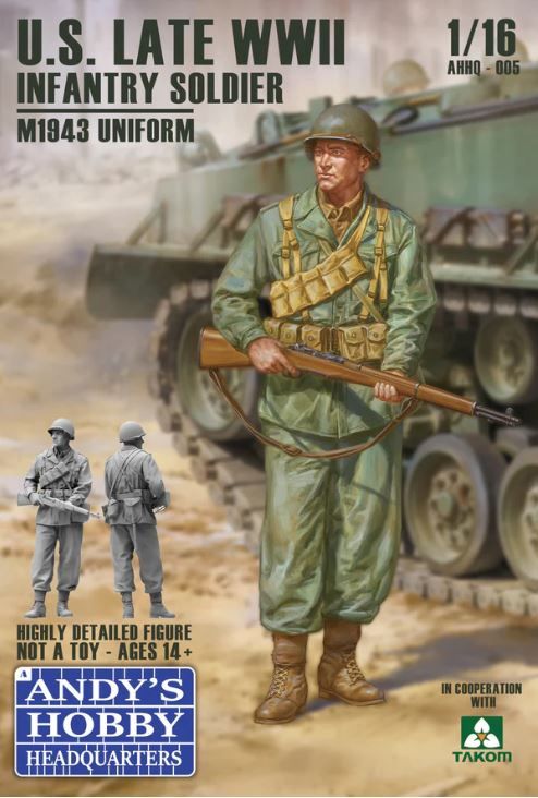 Military Andy's Hobby Headquarters 1/16 US Army Infantry WW2/Korean War