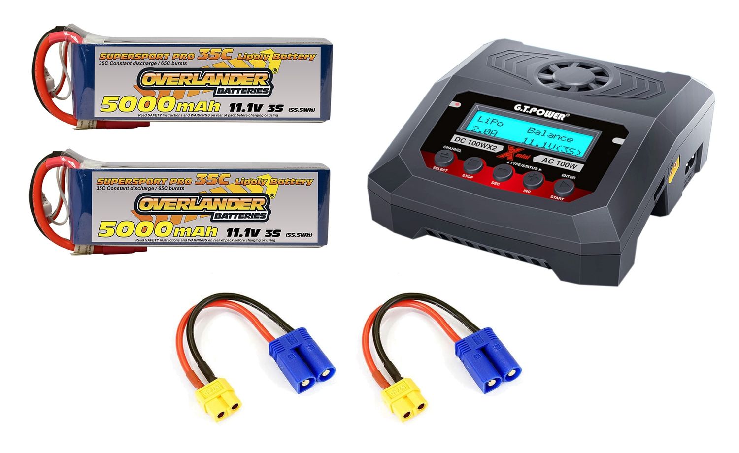 Battery and charger combo for PD Racing Magnitron (6S setup)